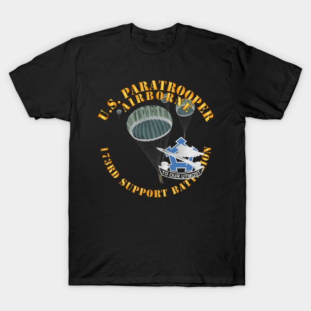 US Paratrooper - 173rd Support Battalion X 300 T-Shirt by twix123844